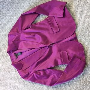 STUNNING Y2K Kenneth Cole Magenta Satin Blazer, Size 6